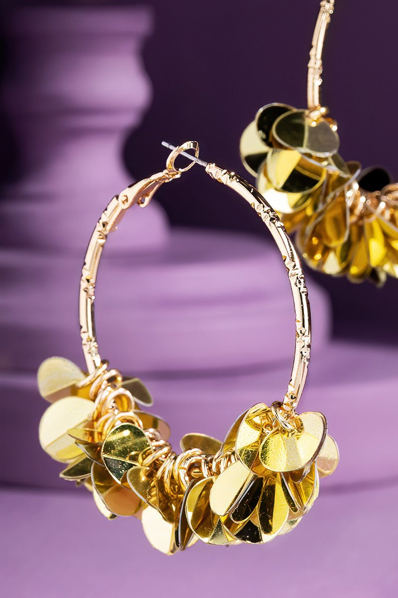 Sequin Hoop Earrings