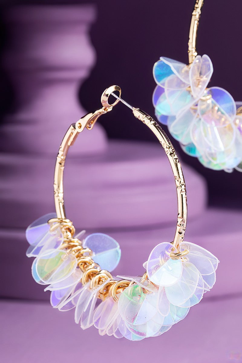 Sequin Hoop Earrings