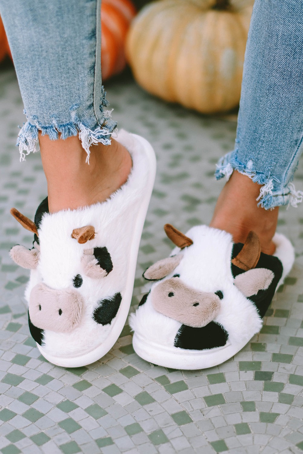 Cow Plush Slippers