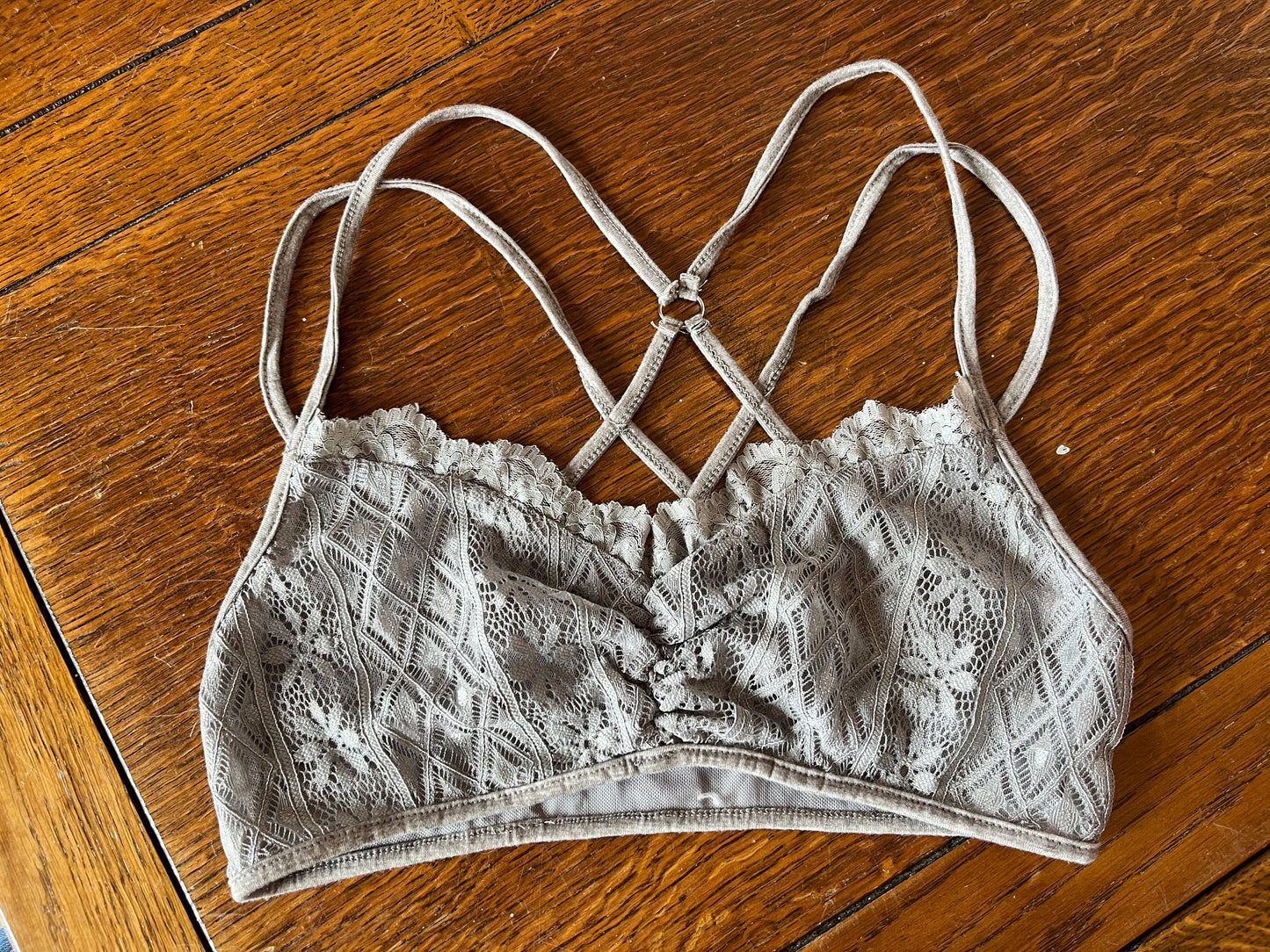 Lace, Strappy Back Unpadded Bralette