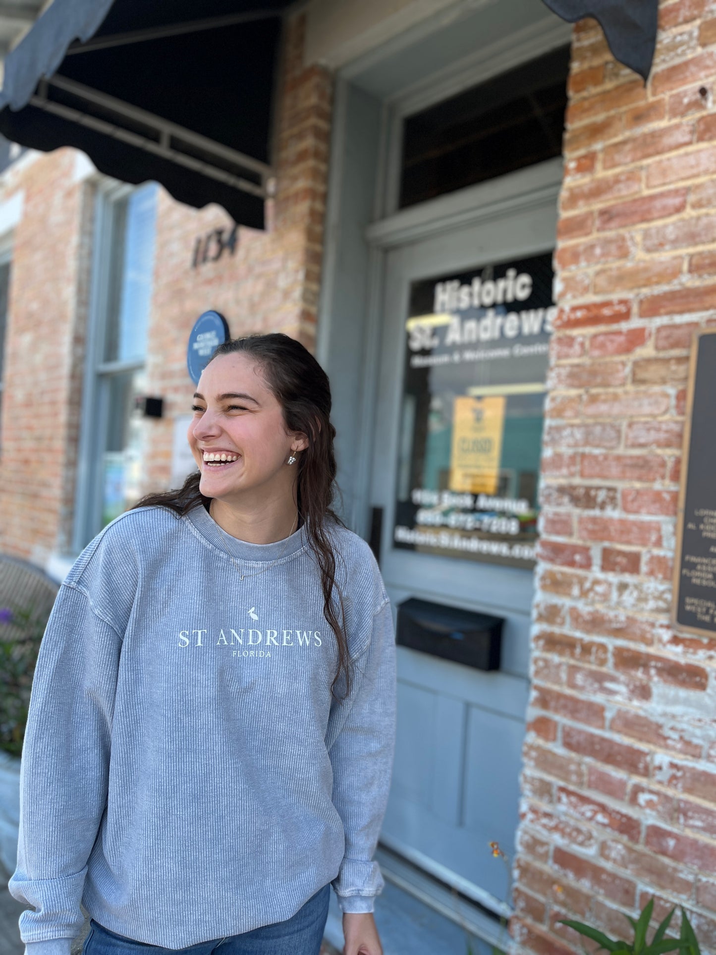 St. Andrews Corded Crew Sweatshirt – Boutique Favorite in Panama City, FL