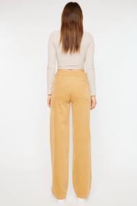 KanCan Mustard Ultra High Rise Wide Leg Corduroy Pants