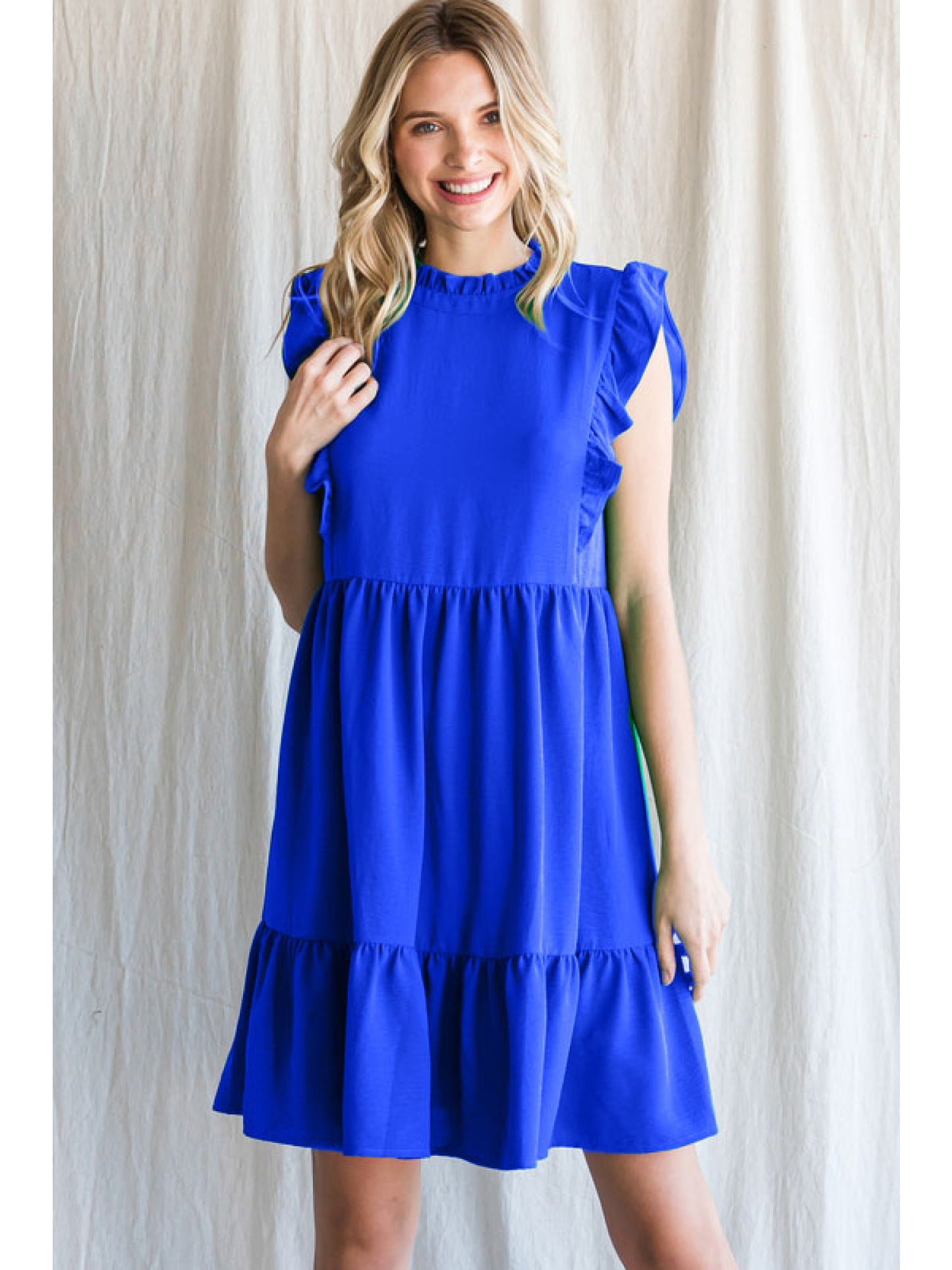 Sleeveless, High Neck Mini Dress