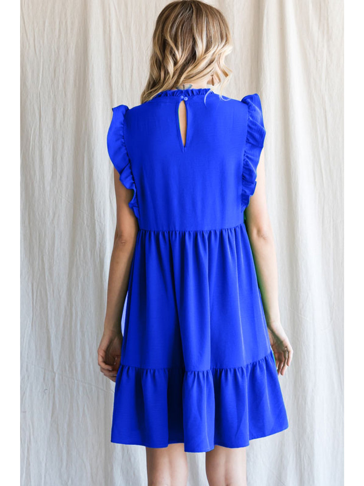 Sleeveless, High Neck Mini Dress