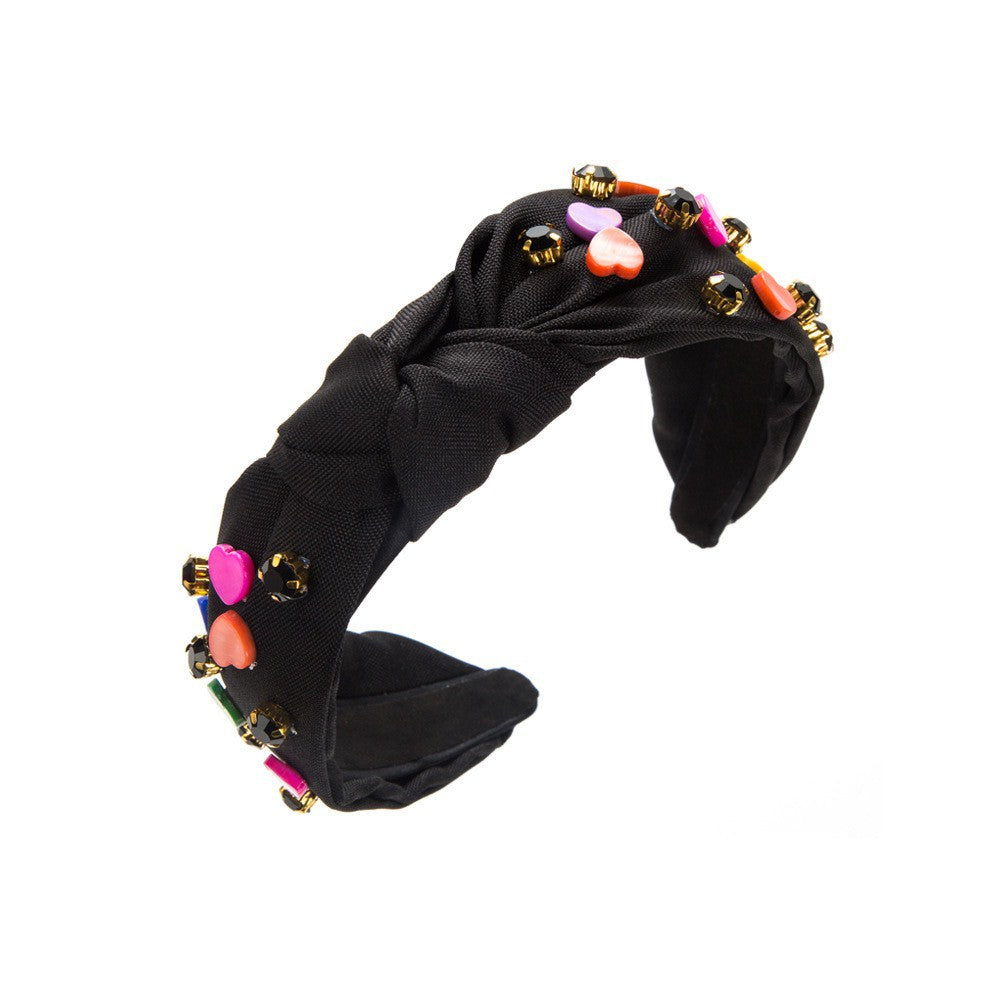 Heart Charm Knotted Headband