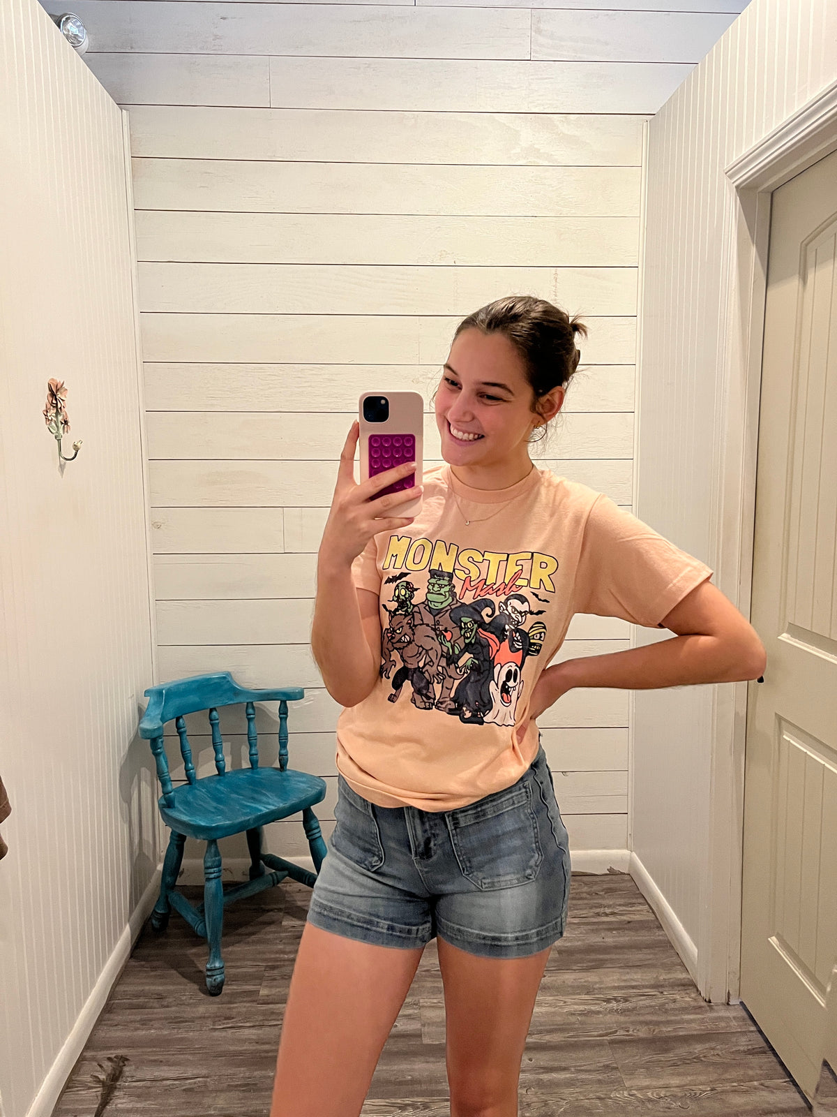 Peach Monster Mash Trendy Fall T-Shirt