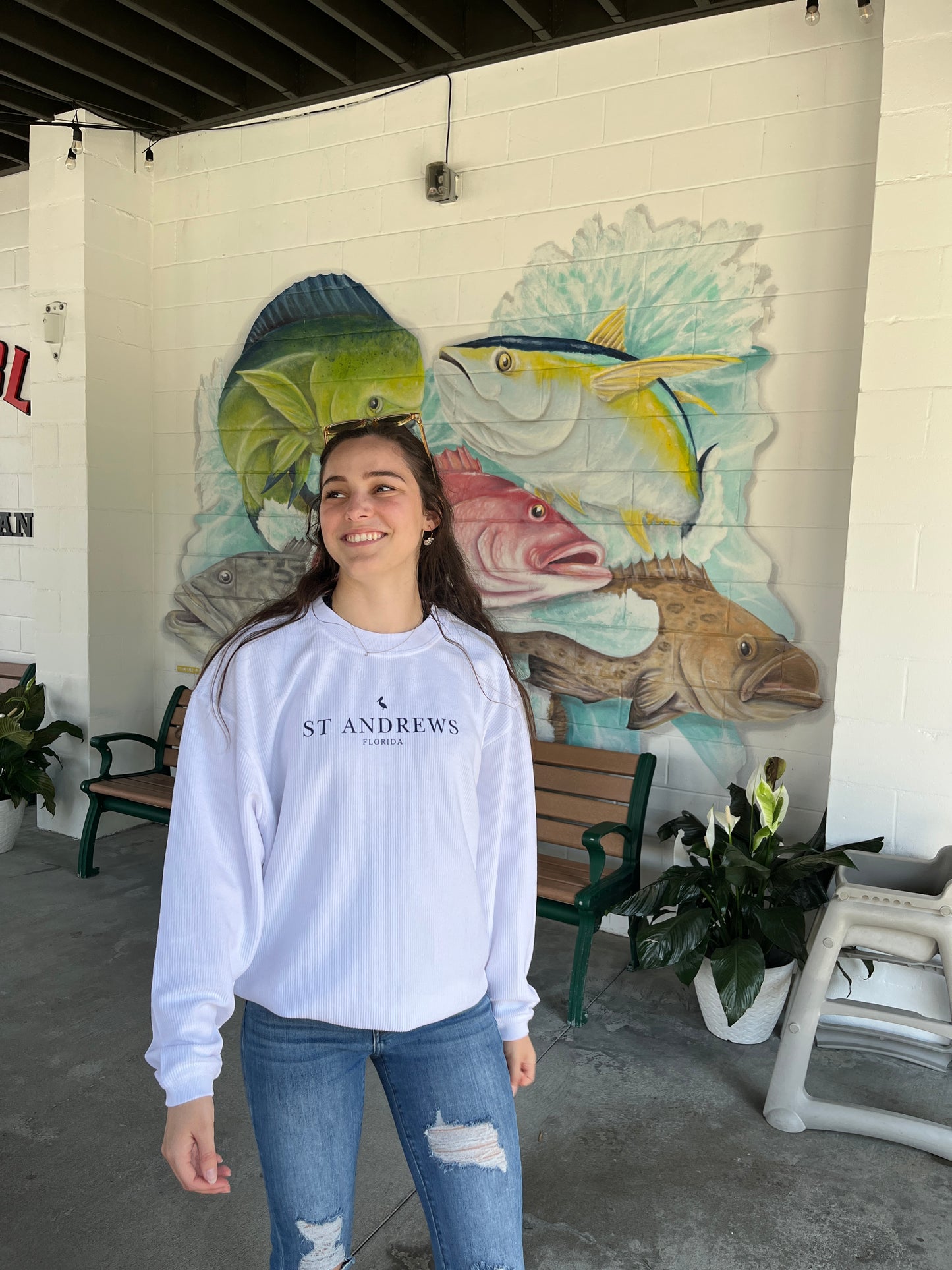 St. Andrews Corded Crew Sweatshirt – Boutique Favorite in Panama City, FL
