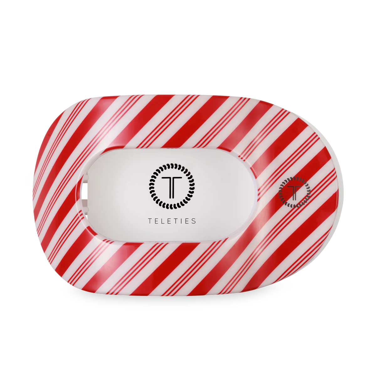 Teleties 'Candy Cane Crush' Large Flat Round Hair Clip