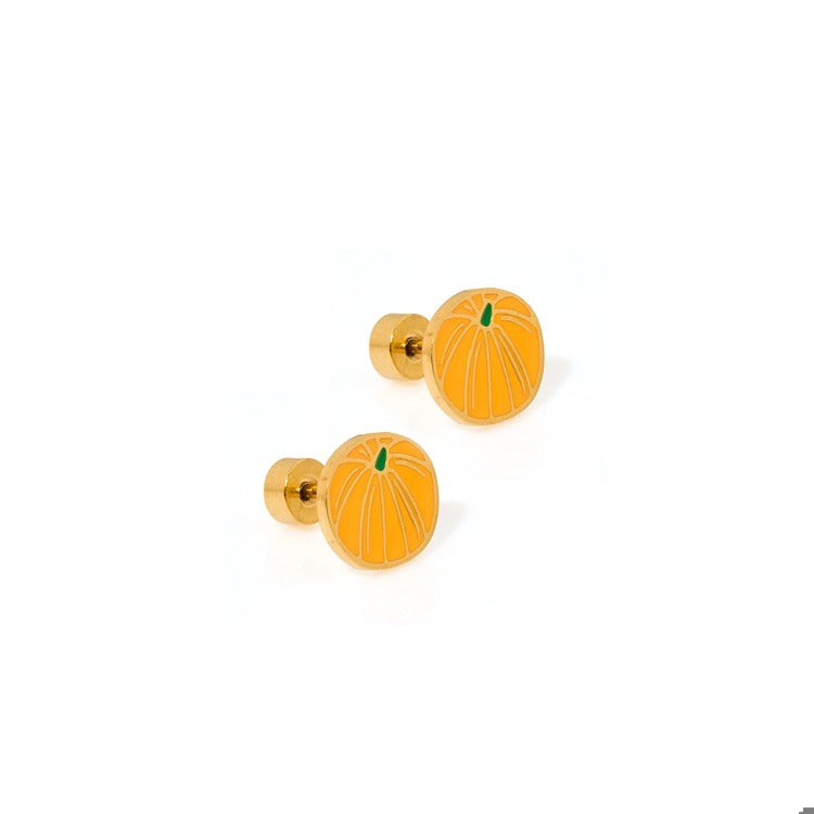 LINNY CO Screwback Stud Earrings - Knox Pumpkin