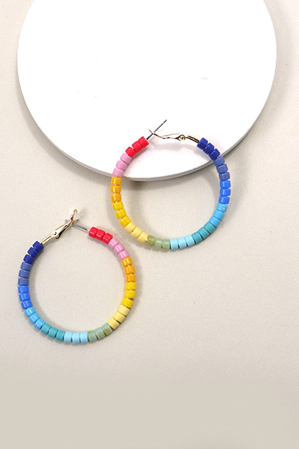 Acrylic Bead Hood Earrings