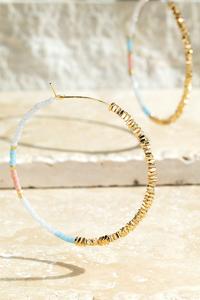 Seed Bead Hoop Earrings