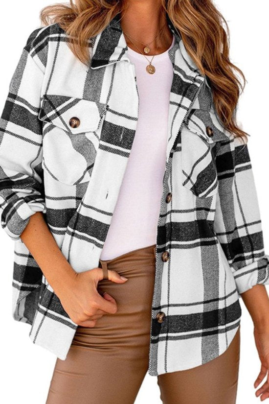 White Plaid Shacket