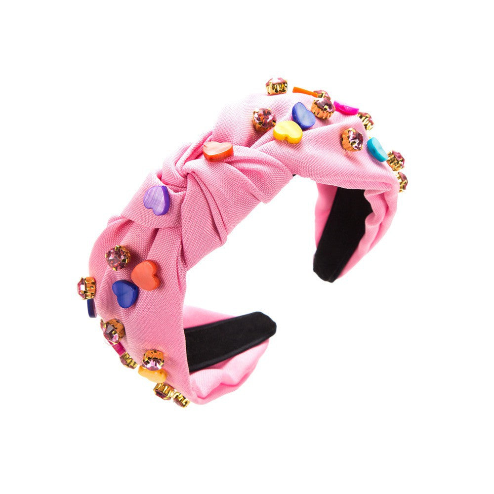 Heart Charm Knotted Headband