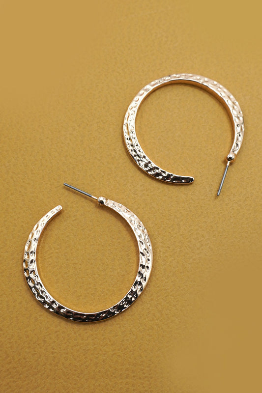 Hammered Hoop Earrings