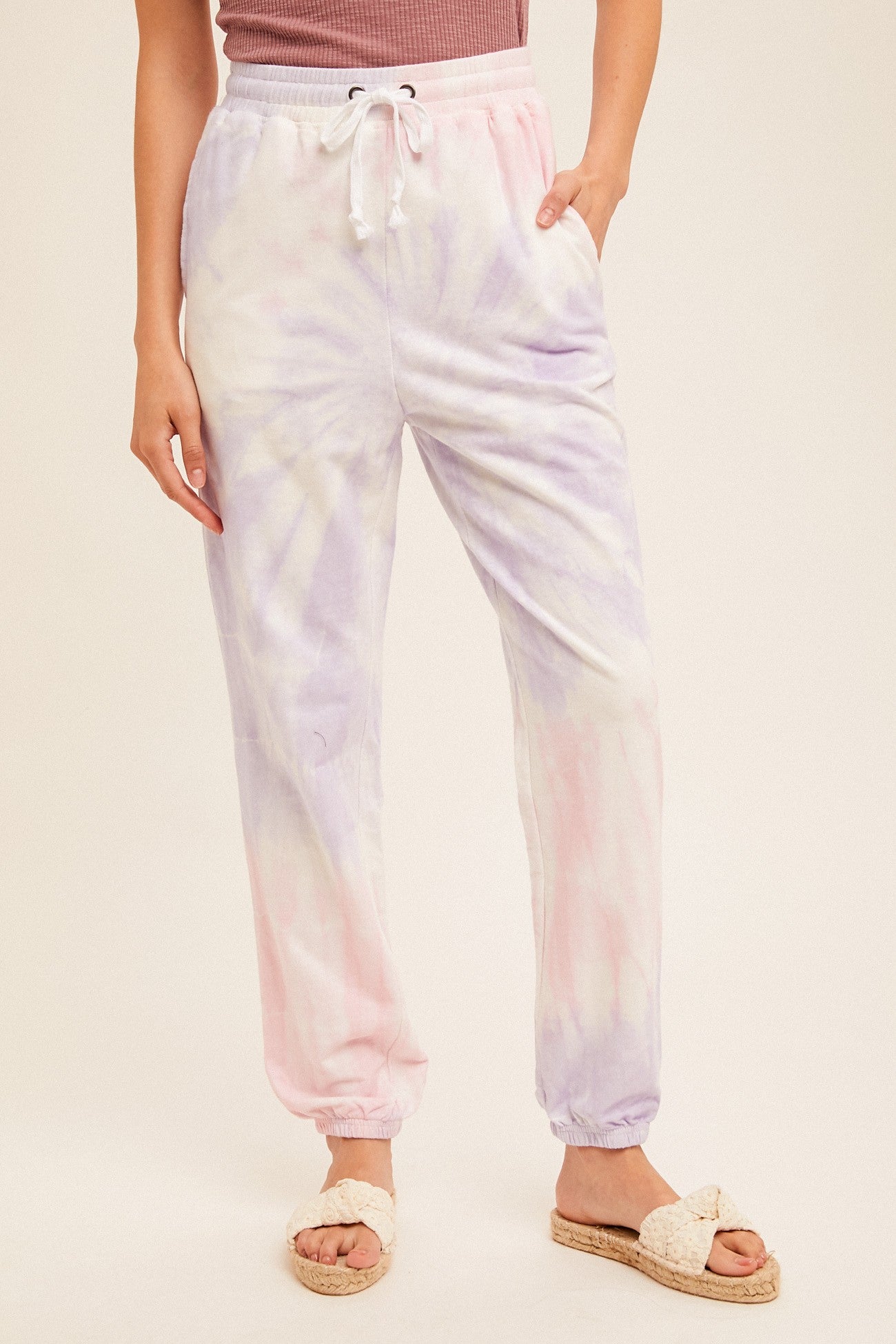 Cotton Candy Tie Dye Terry Joggers
