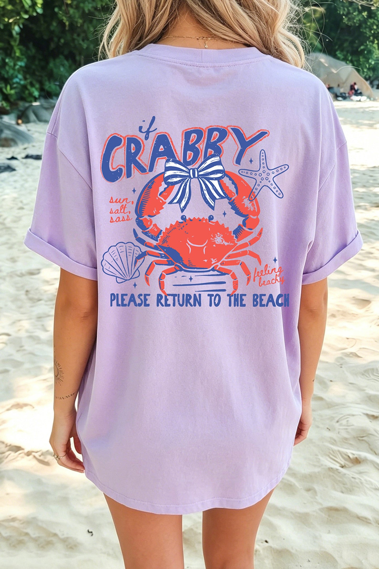 Orchid Crabby Beach Day T-Shirt