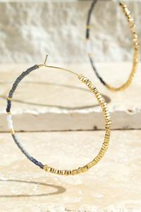Seed Bead Hoop Earrings