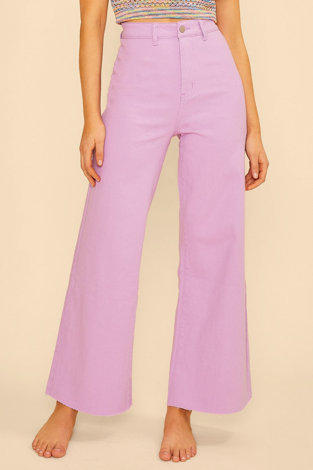 Wide Leg Stretch Denim Jeans