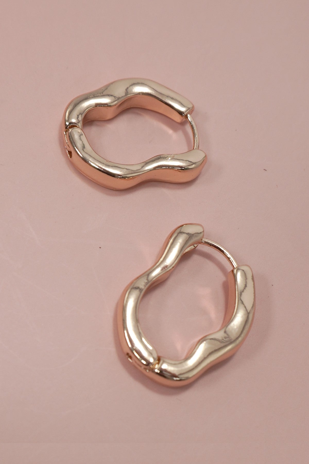 Irregular Oval Hoop Earrings