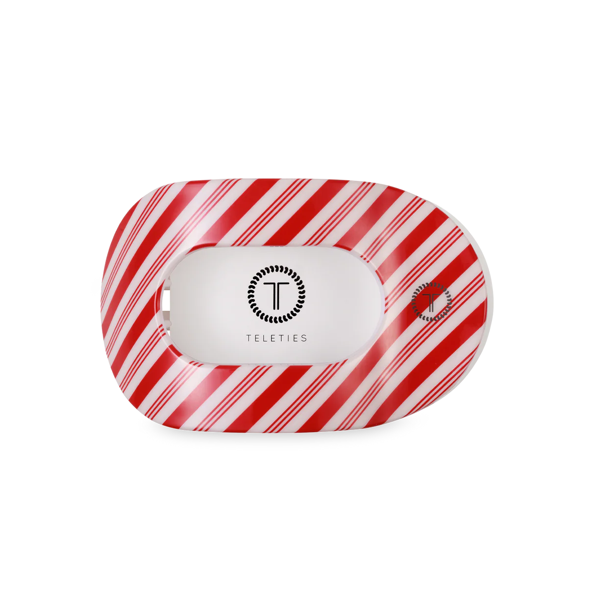 Teleties 'Candy Cane Crush' Medium Flat Round Hair Clip