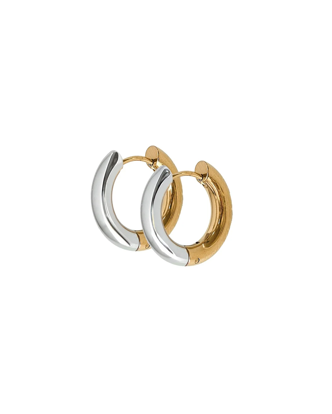 LINNY CO Huggie Earrings - Scarlett Hoop Two-Tone 12mm