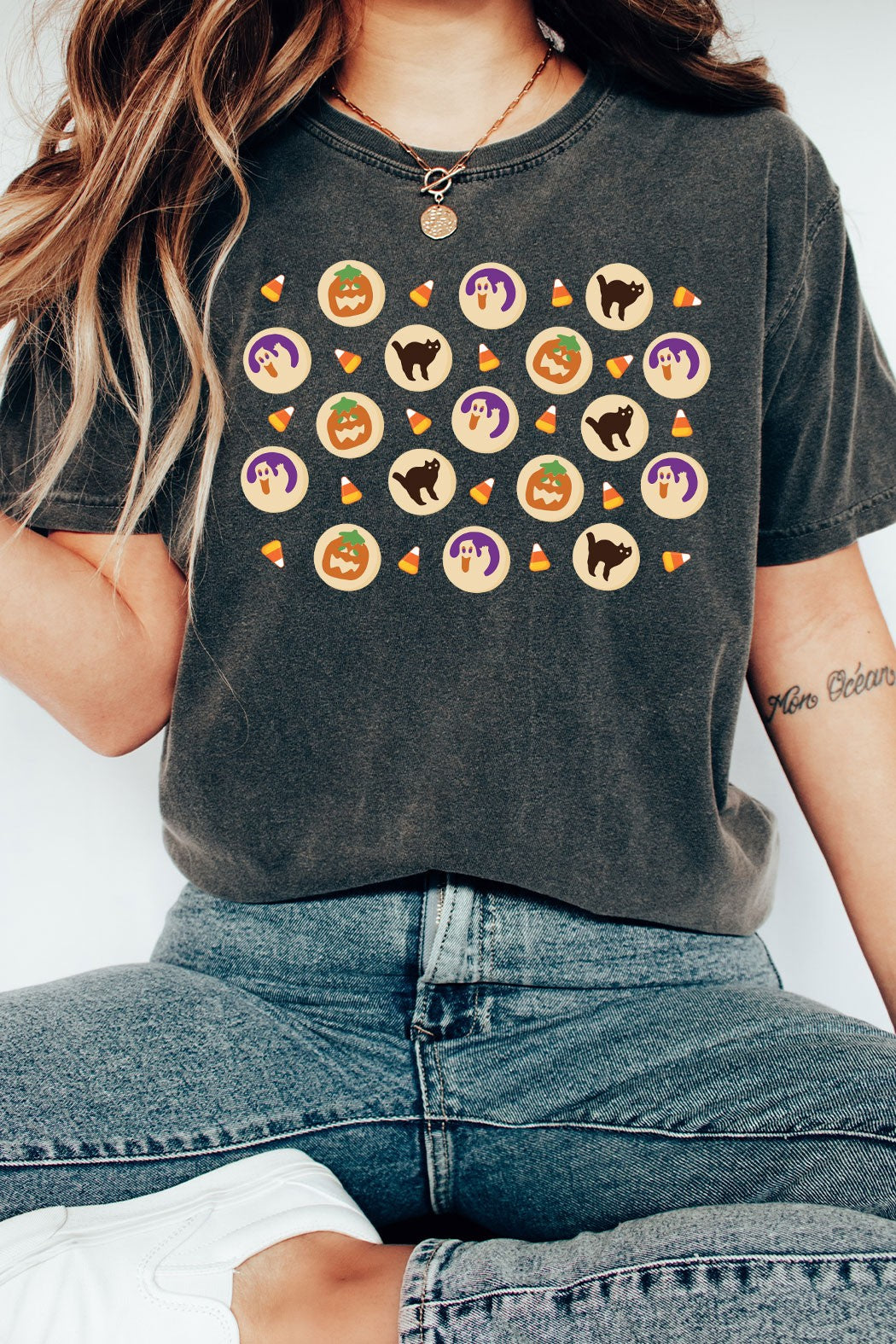 Pepper Halloween Cookie Comfort Colors Trendy Fall T-Shirt
