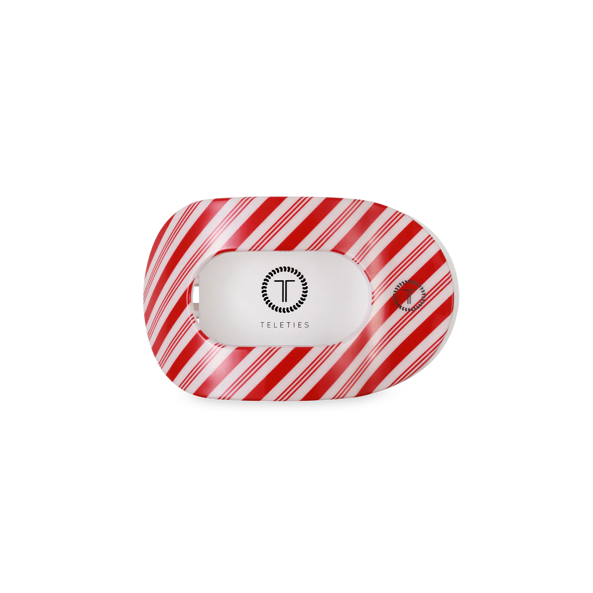 Teleties 'Candy Cane Crush' Small Flat Round Hair Clip