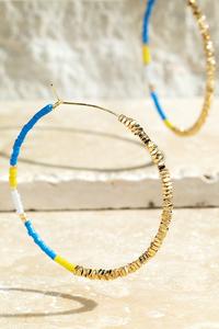 Seed Bead Hoop Earrings