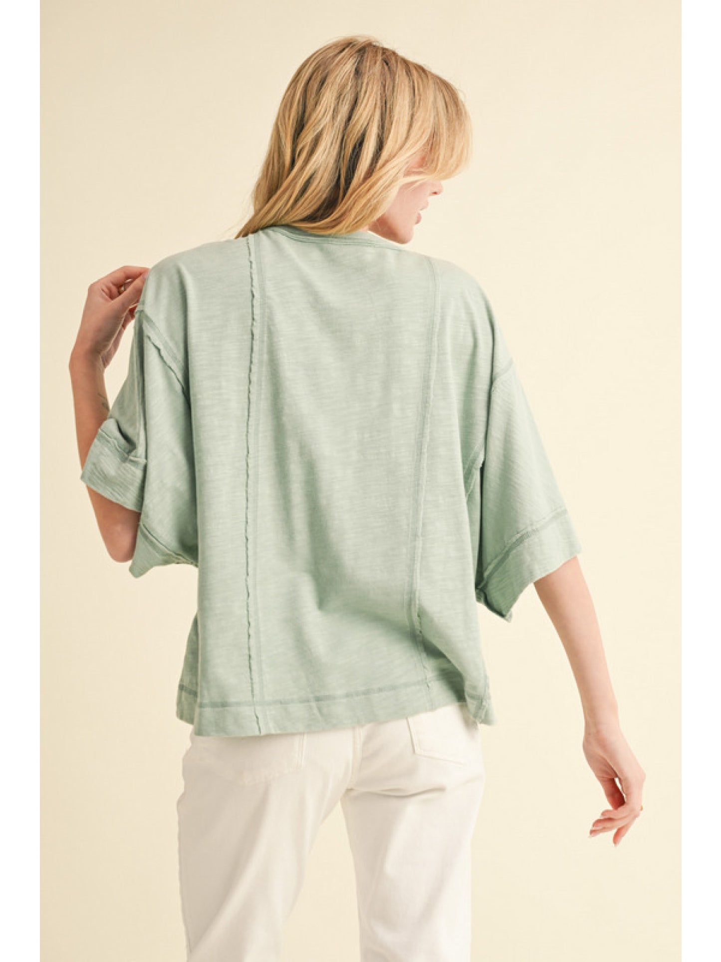 Sage Box Tee Blouse