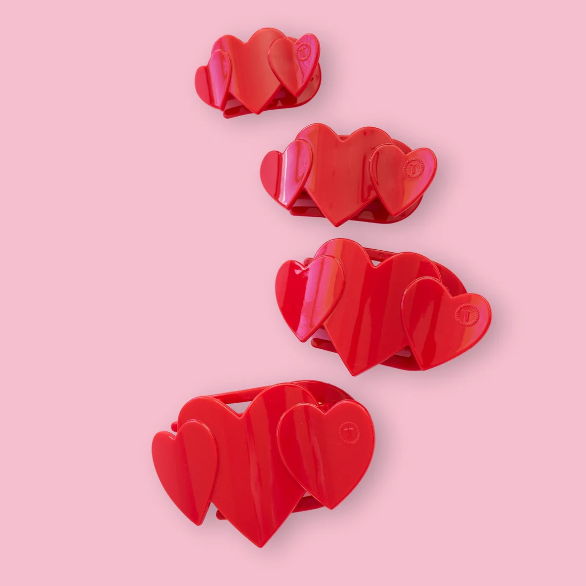 Teleties 'Heart to Heart' Large Flat Hair Clip