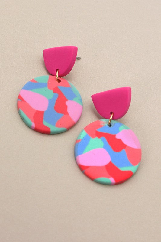 Polymer Clay Drop Earrings