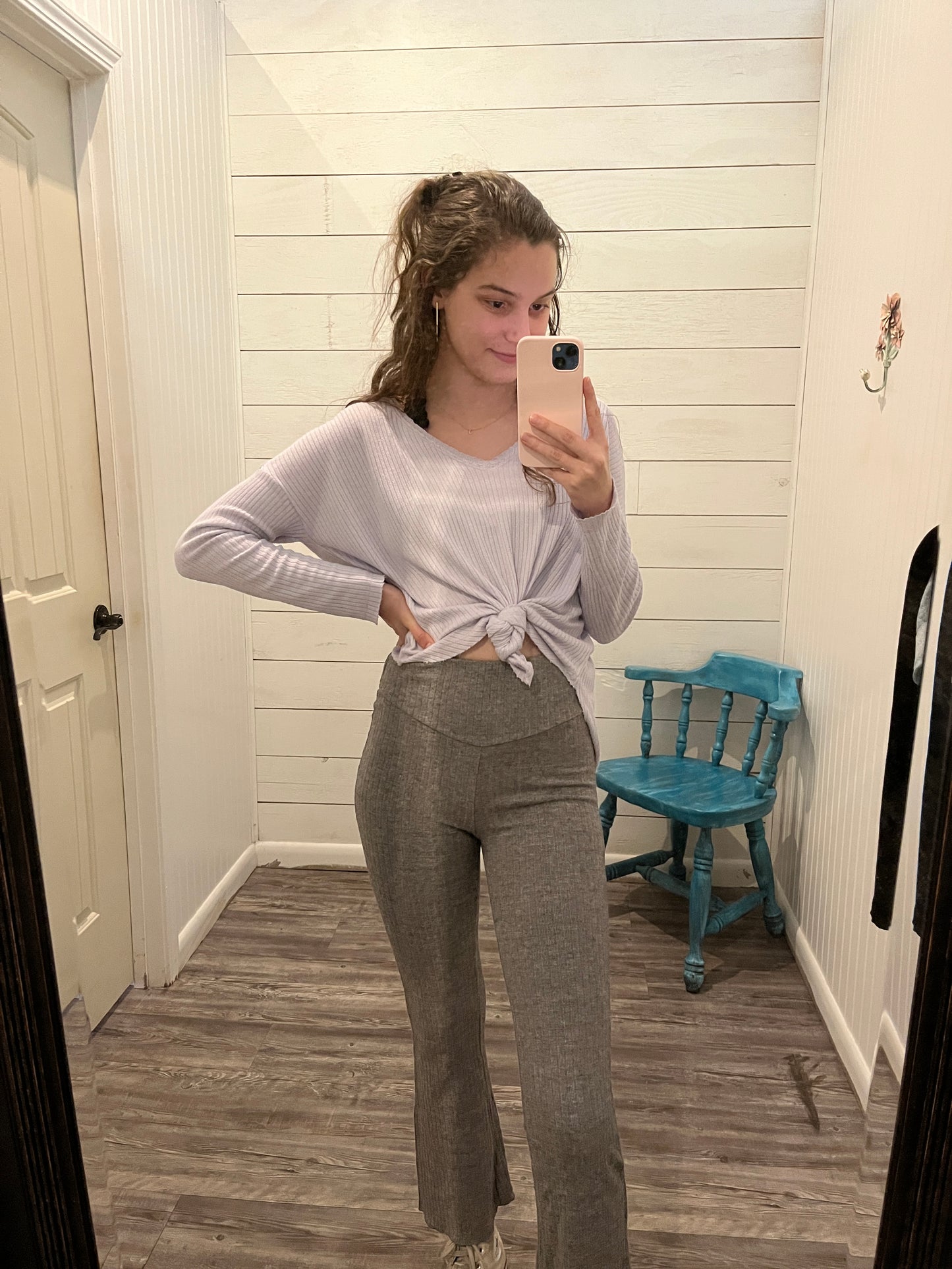 Ribbed Flared Leggings