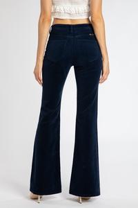 KanCan Navy High Rise Corduroy Skinny Flare Pants