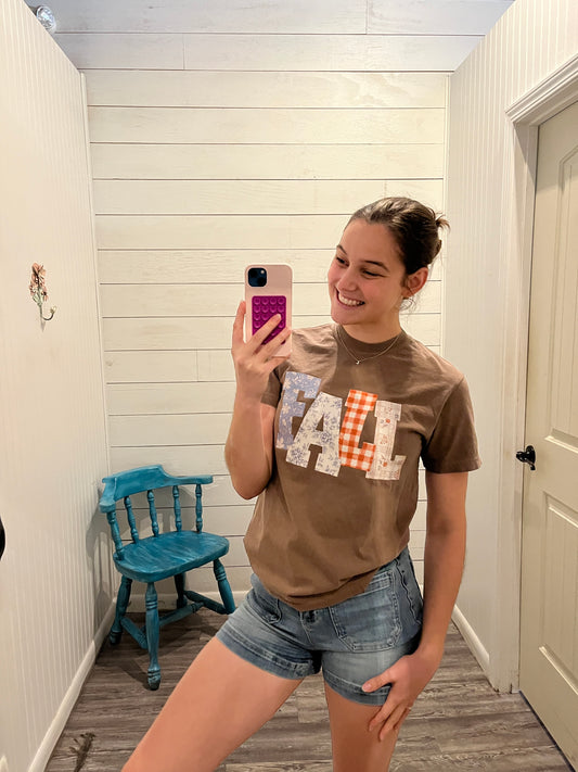 Espresso 'FALL' Cottage Core Comfort Colors Trendy Fall T-Shirt
