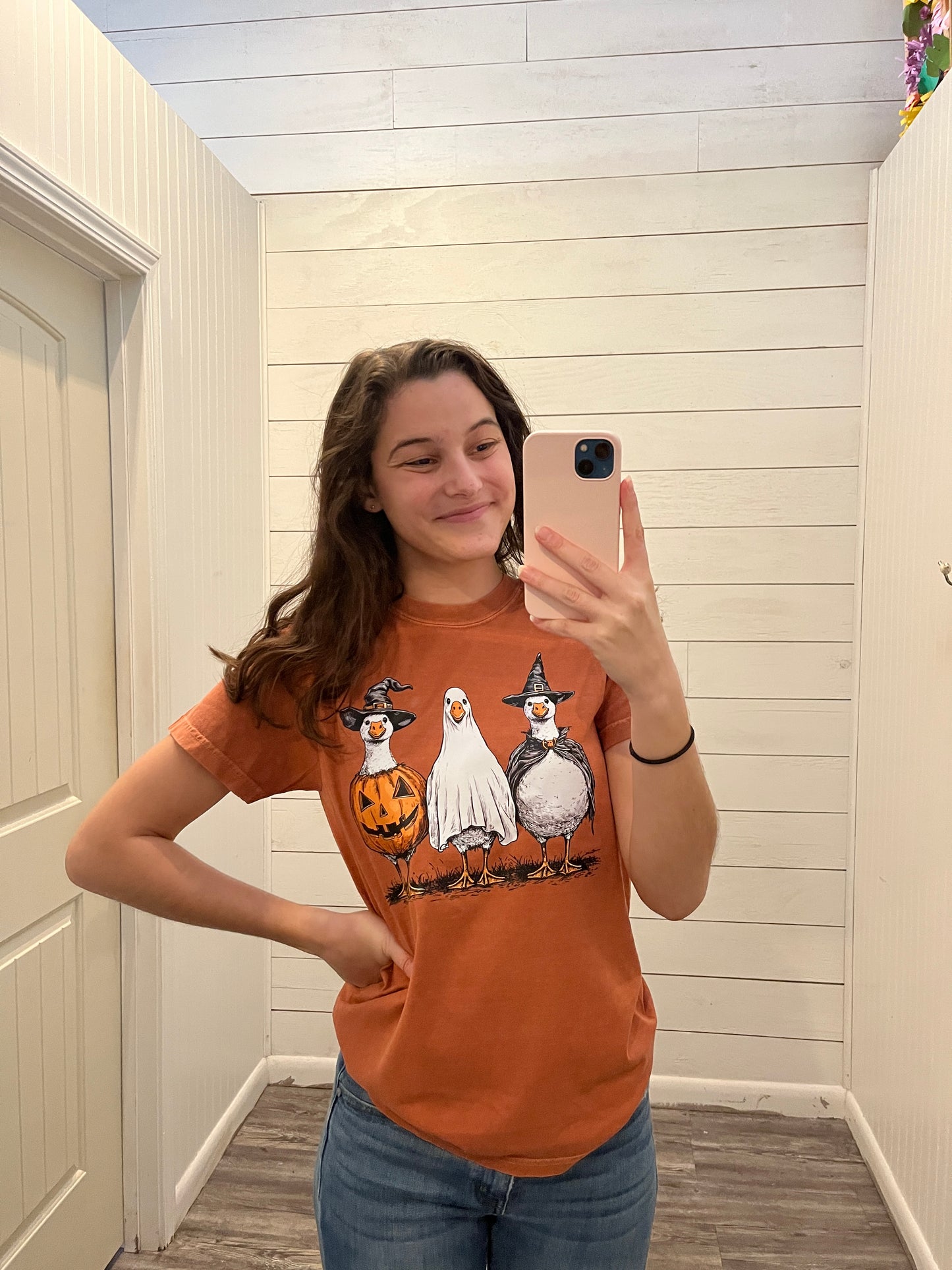Yam Halloween Geese Comfort Colors Trendy Fall Tee