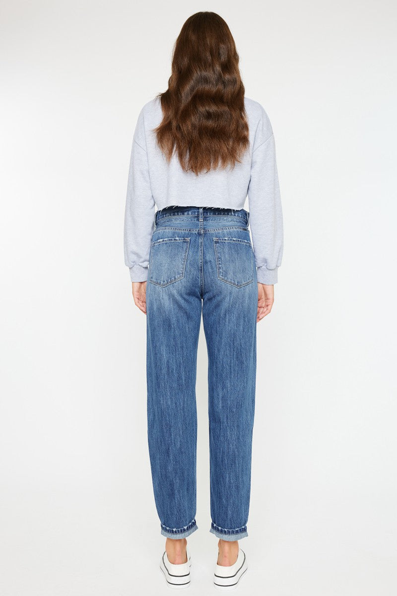 Slouch Fit Drawstring Jeans