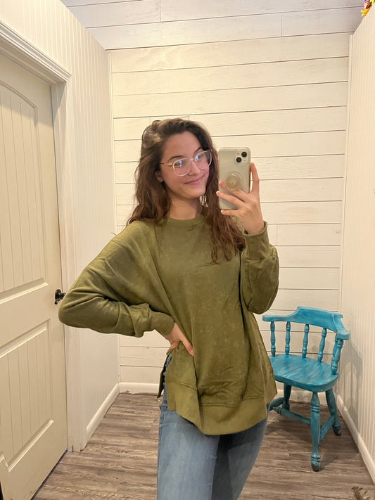 Dark Sage Oversize Sweatshirt