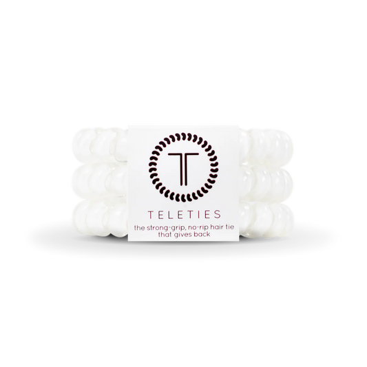 Teleties 'Coconut White' Large 3PK