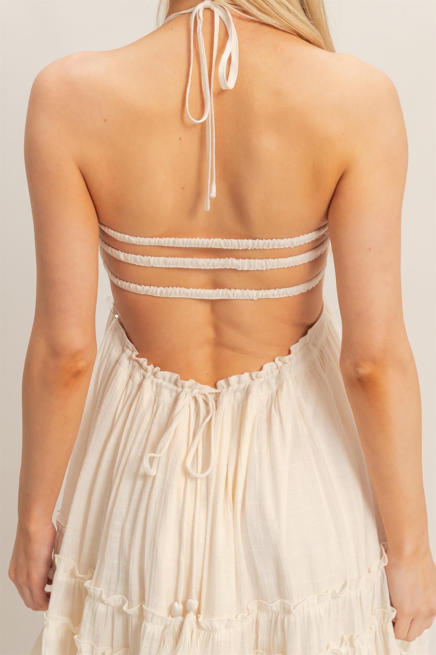 Smocked, Halter Top Mini Dress
