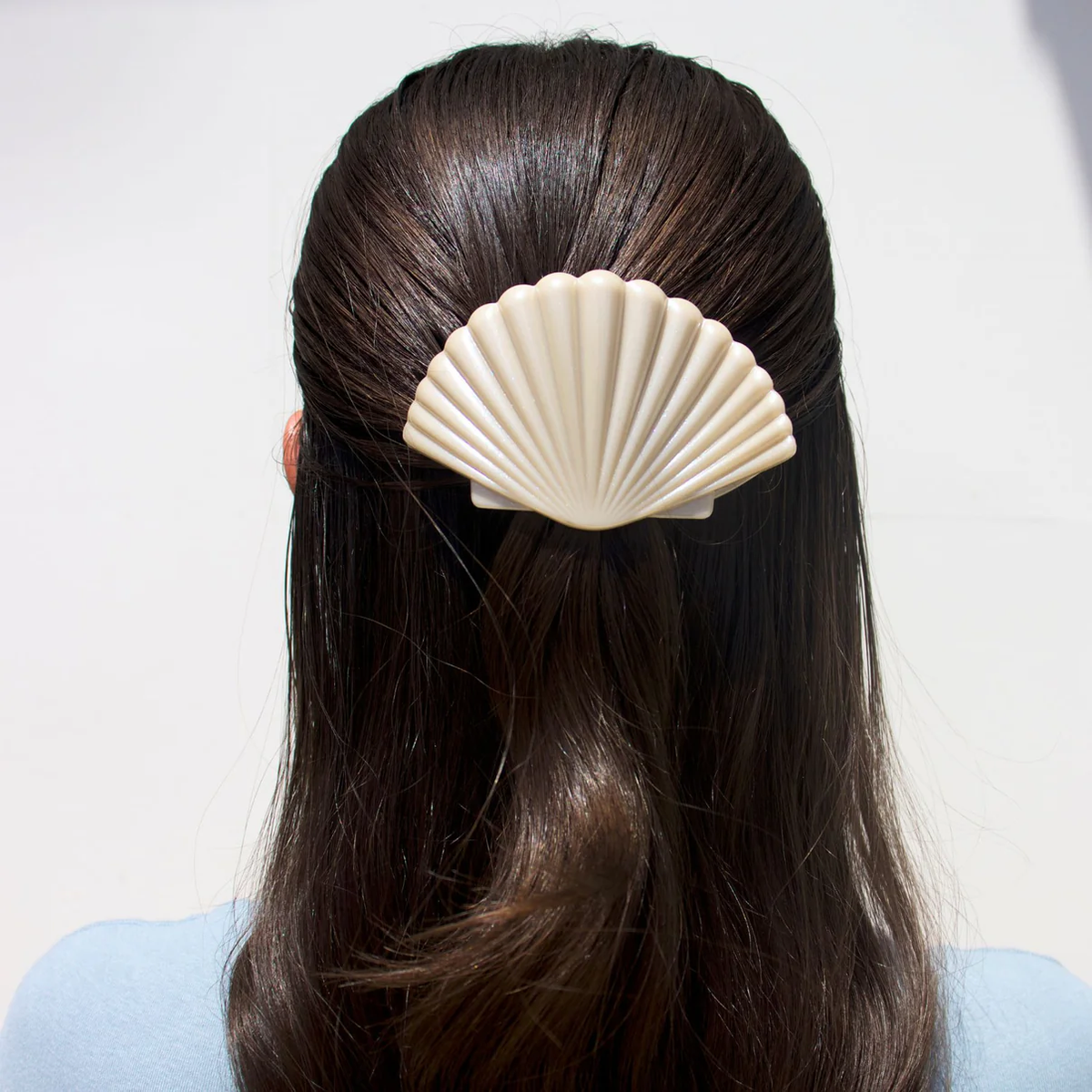 Teleties Shimmering Shell Medium Flat Hair Clip