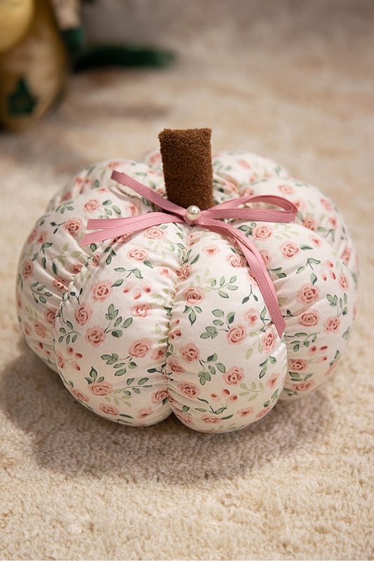 Floral Print Pumpkin Plush