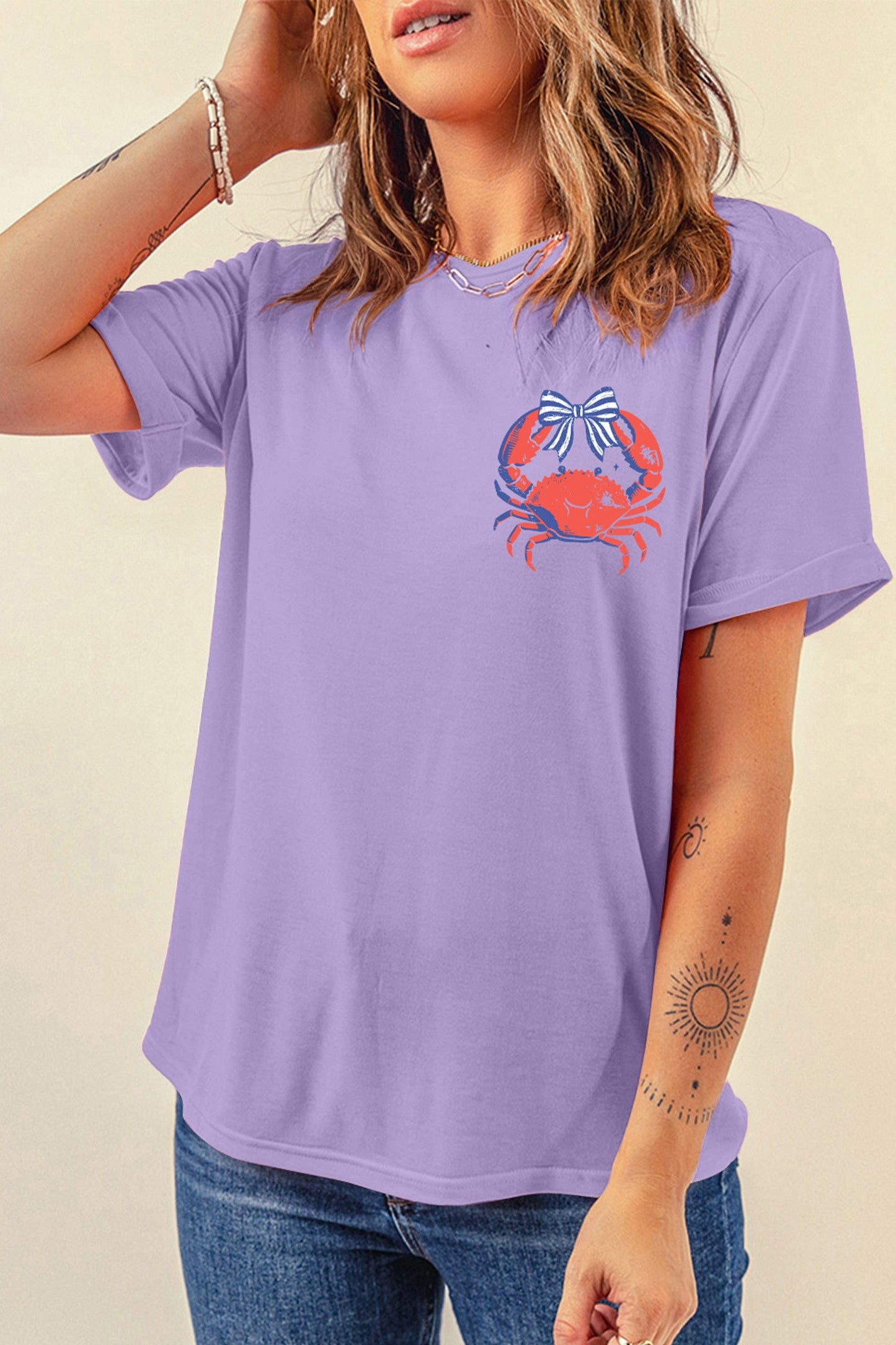 Orchid Crabby Beach Day T-Shirt