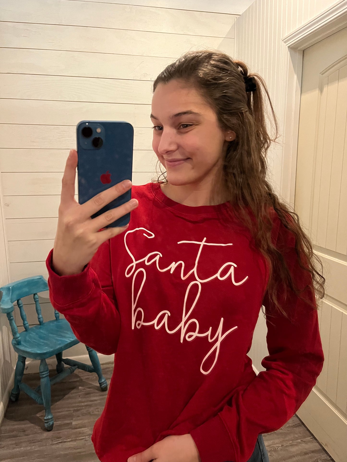 Red Santa Baby Sweatshirt
