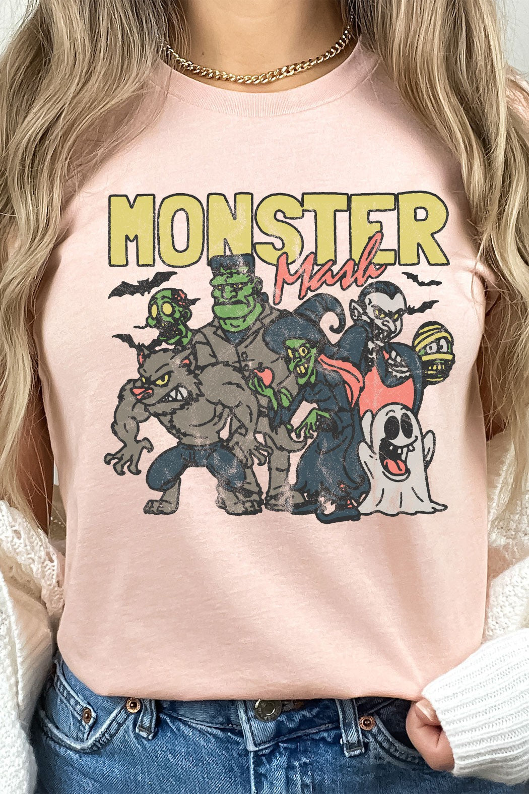 Peach Monster Mash Trendy Fall T-Shirt