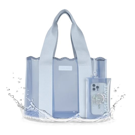 Case-Mate Jelly Tote - Carolina Blue Crochet Wave