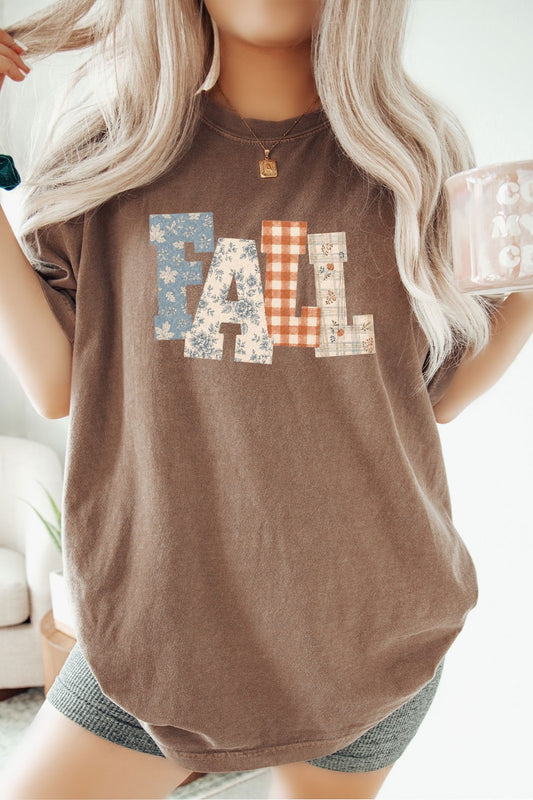 Espresso 'FALL' Cottage Core Comfort Colors Trendy Fall T-Shirt