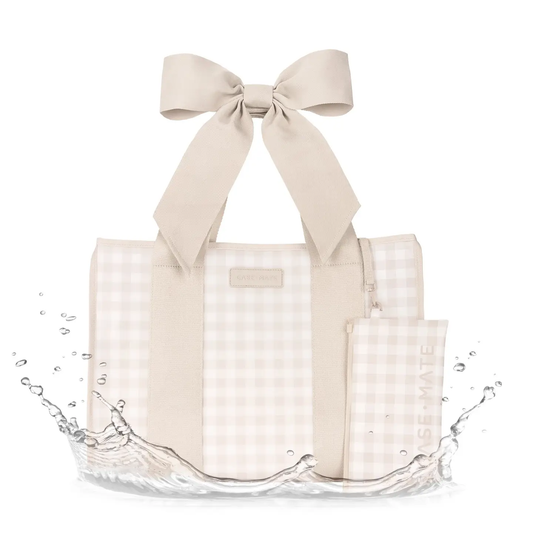 Case-Mate Jelly Tote Bag - Latte Gingham Bow