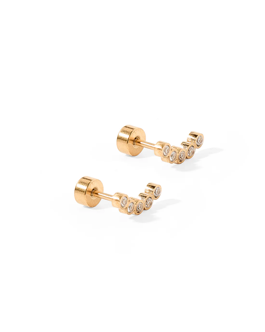 LINNY CO Screwback Stud Earrings - Abigail Sparkle