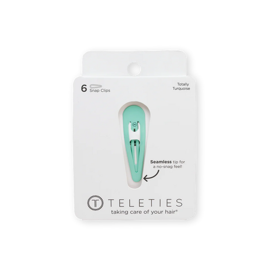 Teleties 'Totally Turquoise' Snap Clip 6PK