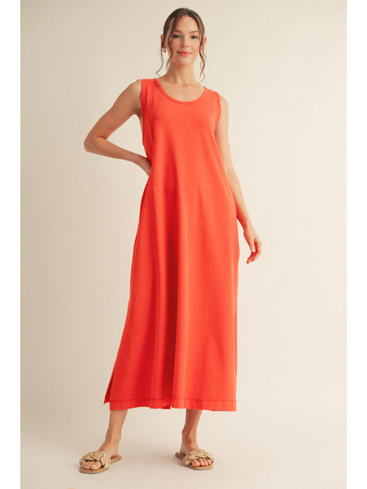 Sleeveless, Round Neck Maxi Dress